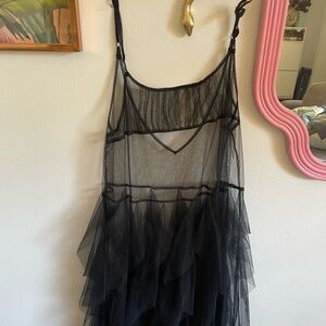 FP Movement by Free People Black Sheer Chemise